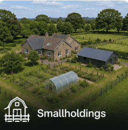 Smallholding for sale UK — small farm with land and outbuildings
