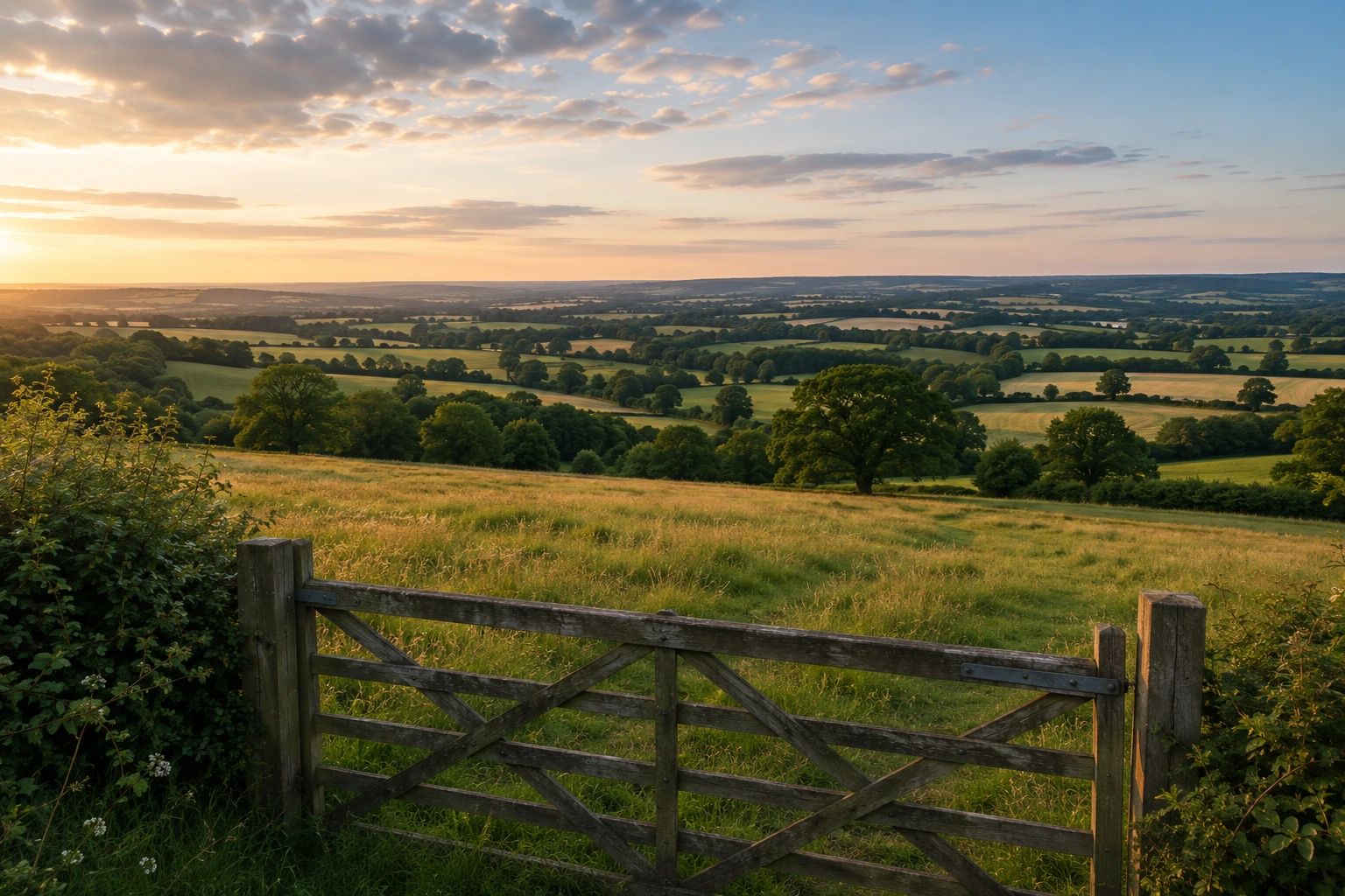 UK countryside land representing different types of land that can be marketed for sale